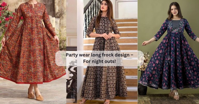 party wear long frock design